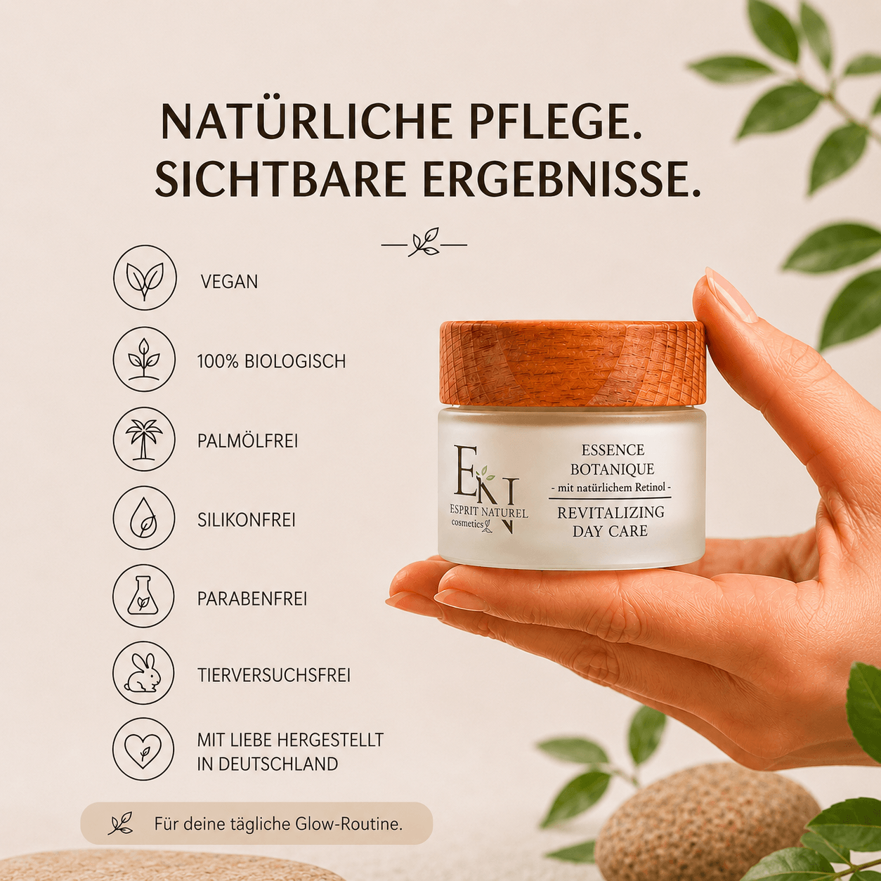 Esprit Naturel Revitalizing Day Care mit natürlichem Retinol – vegane und biologische Gesichtspflege für sichtbare Ergebnisse im 1:1 Produktbild